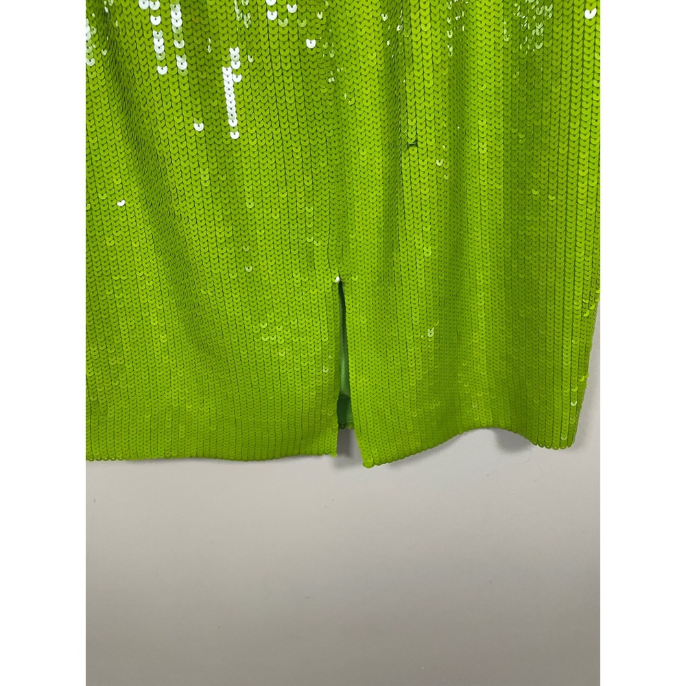 J.Crew Collection Pull On Midi Skirt in All Over Sequins in Green Size Medium - Picture 8 of 11